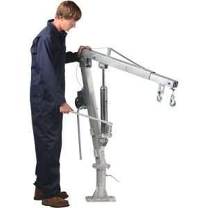 Vestil Galvanized Hydraulic Pickup Truck Jib Crane With Hand Winch — Extended: 1,000 lbs./Retracted 2,000 lbs., Model# WTJ-4-G