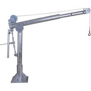 Endurance Marine Davit/Jib Crane With Stainless Steel Hand Winch —1,000lb. Capacity, Galvanized Zinc Crane Model# E1000ZW