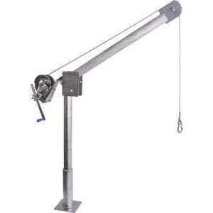 Endurance Marine Davit / Deck Crane With Stainless Steel Hand Winch — 500lb. Capacity, Galvanized Zinc, Model# E500Z