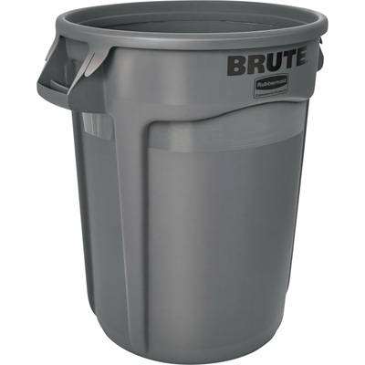 Rubbermaid BRUTE Container — 55-Gallon Capacity, Gray, Model# FG265500GRAY