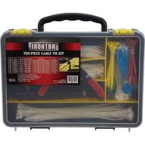 Ironton Cable Zip Ties Kit — 700-Pc. Set, Assorted Sizes/Colors